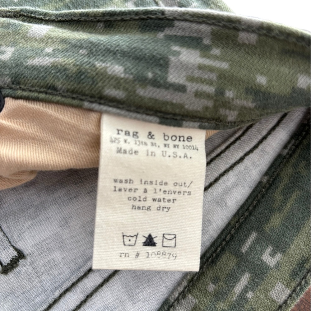 NWOT- Rag & Bone- Camo Jean- 27‎ - Picture 4 of 9